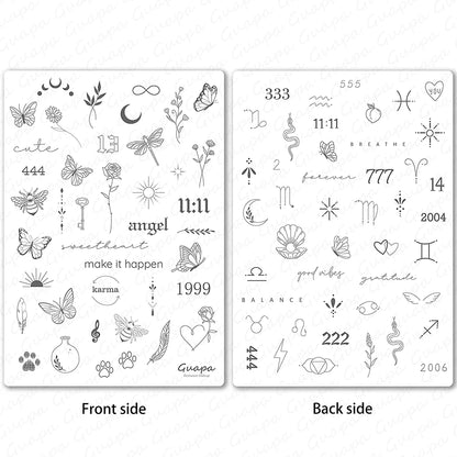 Silicone Practice Skin for Permanent Makeup — Double-Sided Latex Sheet with Brows Design for Hair Stroke Training