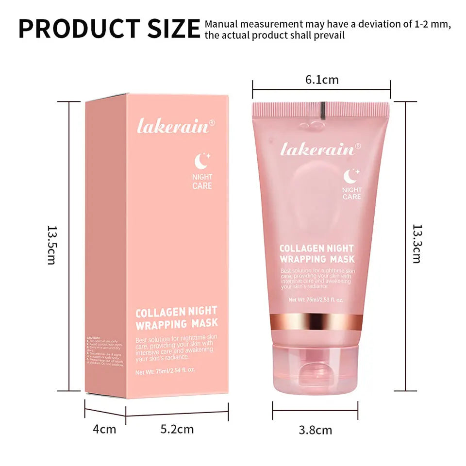 Collagen Jelly Cream – Hydrolyzed Overnight Peel-Off Facial Mask for Hydration & Firming