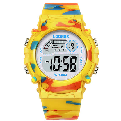 Kids Sport Digital Watch - Waterproof LED Electronic Watch with Luminous Display & Week Function