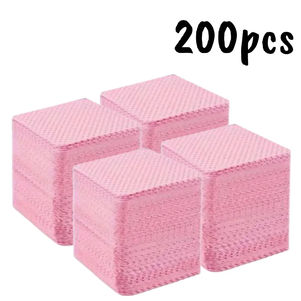 Lint-Free Nail Wipes - Aluminum-Free Gel Cleansing Tissues & Nail Polish Remover Pads for Nail Art Beauty Care