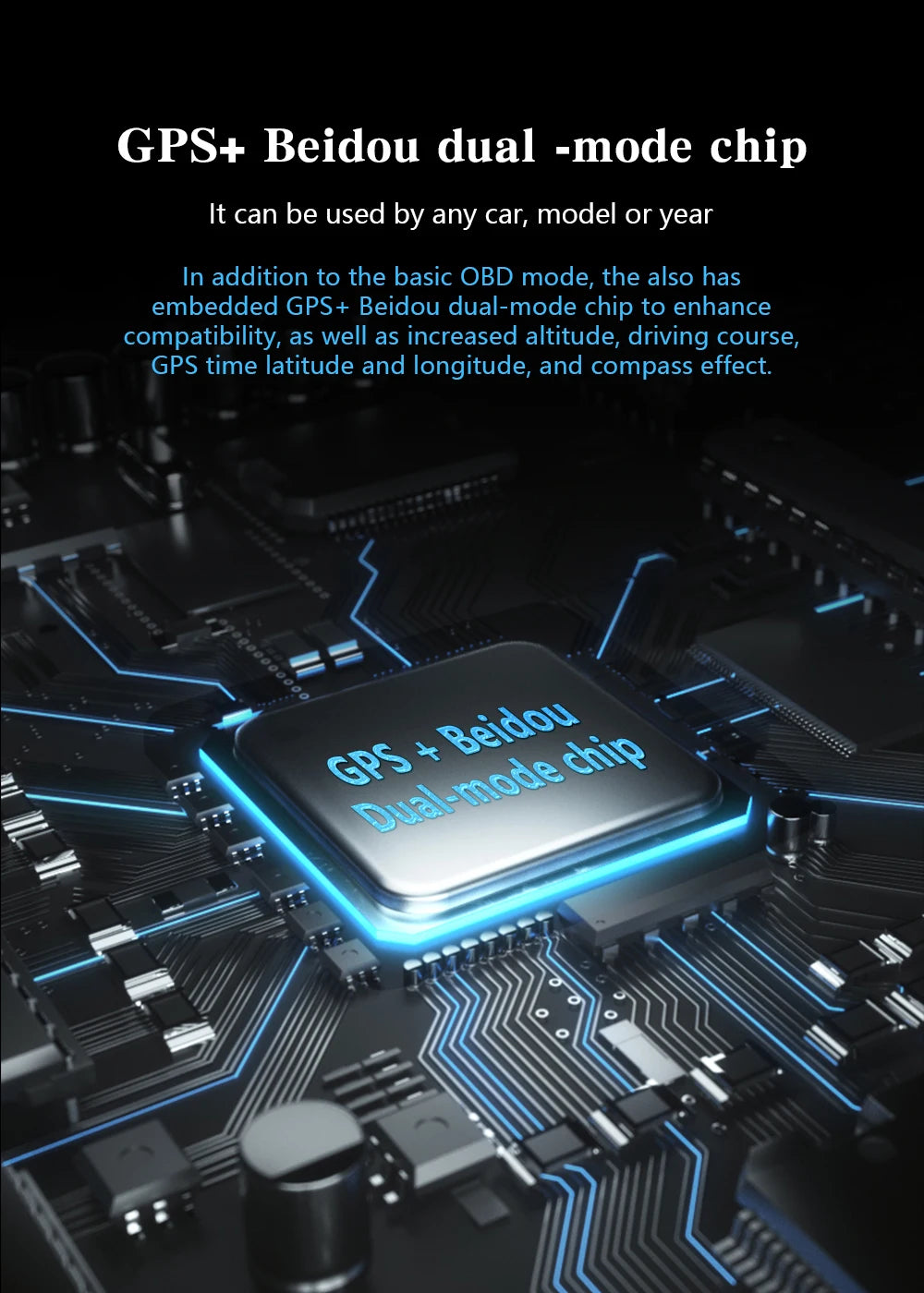 XS HUD Car Gauge – Multi-Function OBD+GPS Display for Water Temp, Turbo, Oil Pressure & Oil Temp Head-Up Display