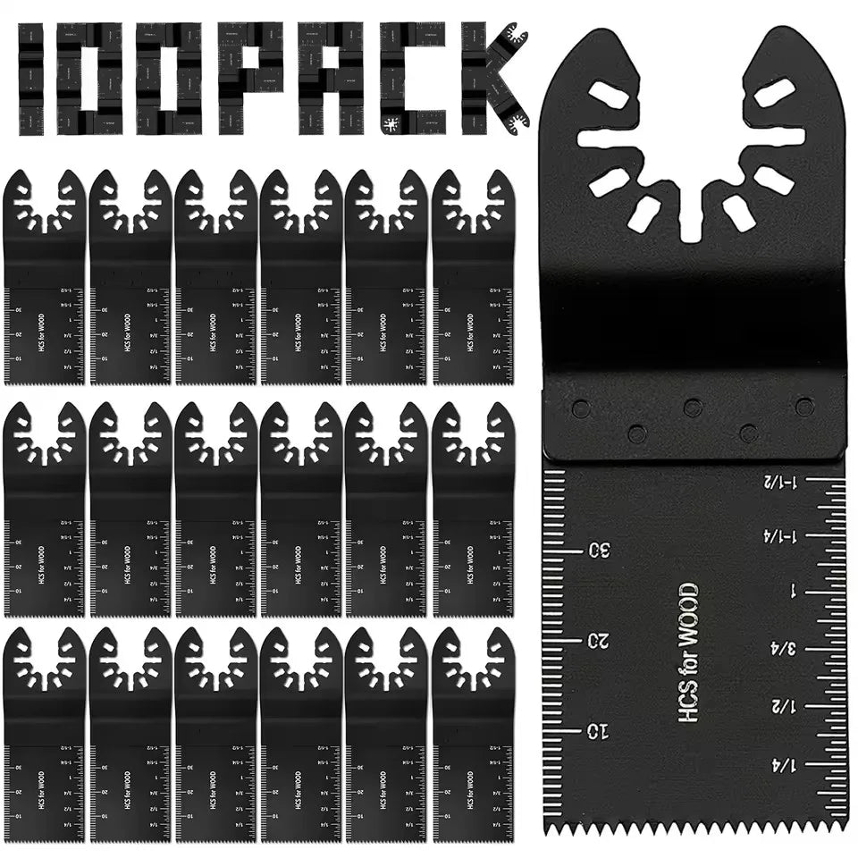 Oscillating Multi-Tool Saw Blades Set (20/50/100Pcs) – Fast Cutting Wood & Metal Renovator Cutter Blades Multi-Function Tool Accessories