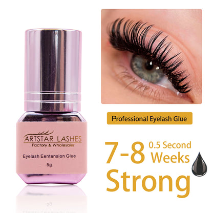 ARTSTAR 5ml Eyelash Extension Glue – Fast-Drying 0.5S/1S/2S Adhesive, Low-Odor, Long-Lasting Lash Glue