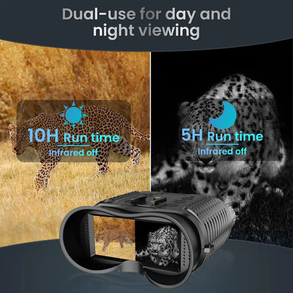 NV8160 Night Vision Binoculars | Head-Mounted Tactical Helmet Goggles with 8X Digital Zoom for Hunting