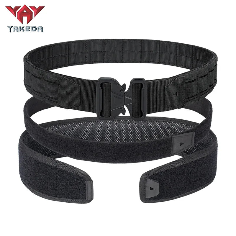 YAKEDA Battle Molle Riggers Belt – Heavy-Duty 3-in-1 Tactical Duty Belt with Anti-Slip Pad & Inner Belt
