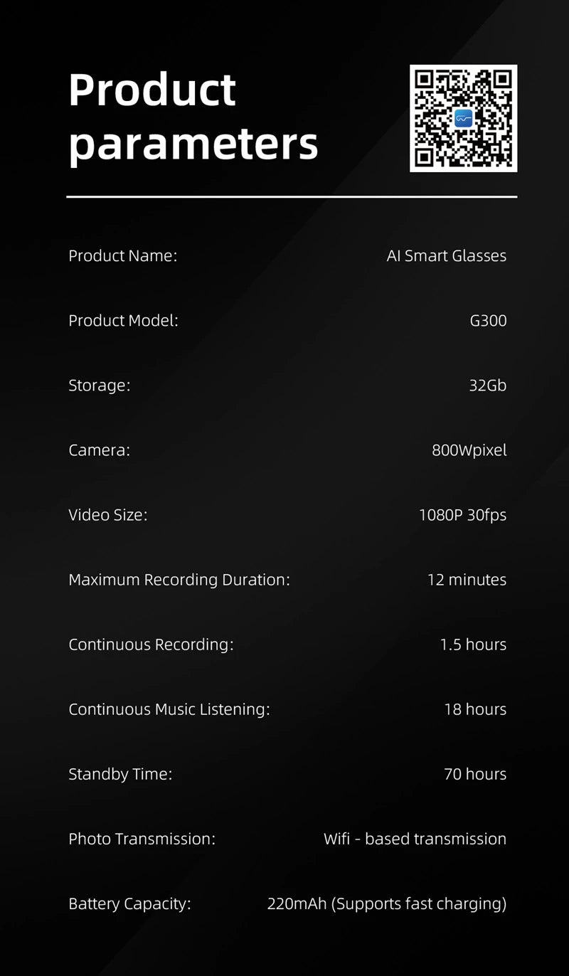 Xiaomi G300 800W Pixel Smart Glasses – AI HD Video Recording, Voice Calls, Translation, and Photochromic Lenses