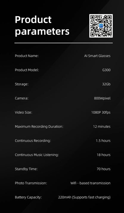 Xiaomi G300 800W Pixel Smart Glasses – AI HD Video Recording, Voice Calls, Translation, and Photochromic Lenses