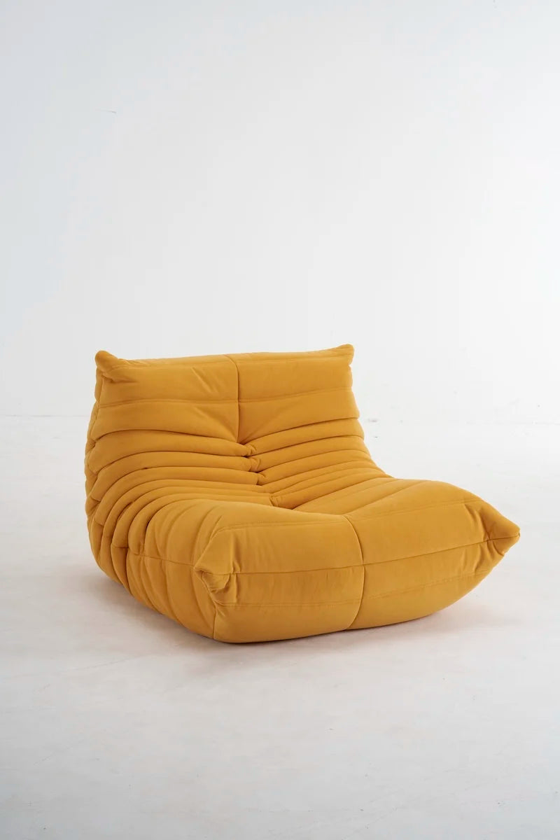 Caterpillar Togo Single Sofa – Tatami-Style Leisure Chair for Living Room or Bedroom, Reading & Relaxing Seat
