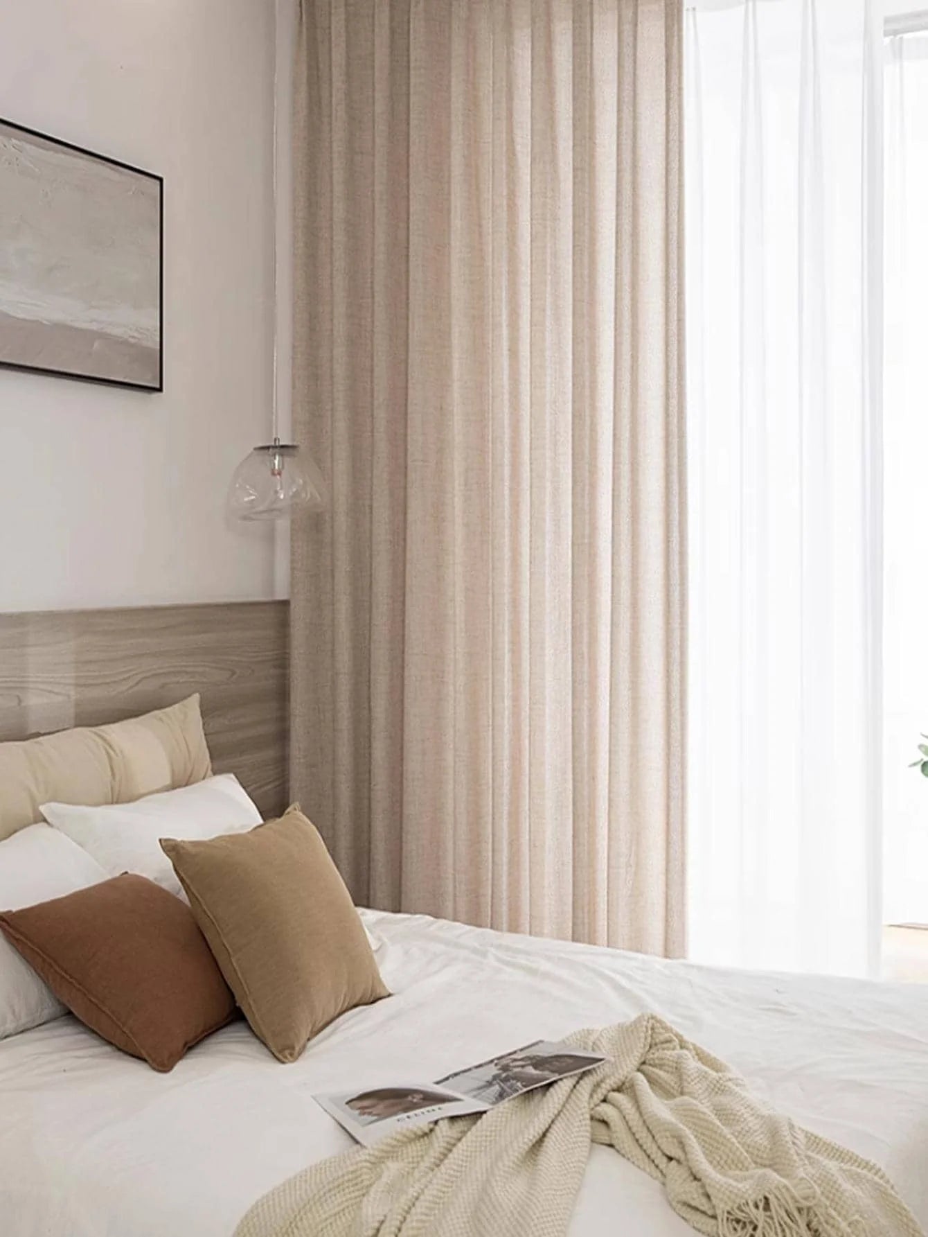 Thickened Cotton Linen Semi-Shading Curtains – Stylish Window Drapes for Bedrooms & Living Rooms