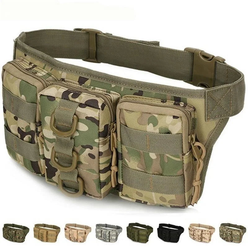 Men’s Waterproof Oxford Cloth Belt Bag – Outdoor Waist Pack for Hiking, Camping, Fishing, and Mountaineering
