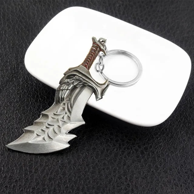 God of War Ragnarok Keychain - Thor Mjolnir Hammer, Leviathan Axe & Blades of Chaos Game Key Ring