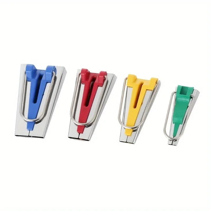 Bias Tape Maker Set - 4/5-Piece Binding & Splicing Tools for Quilting and Sewing