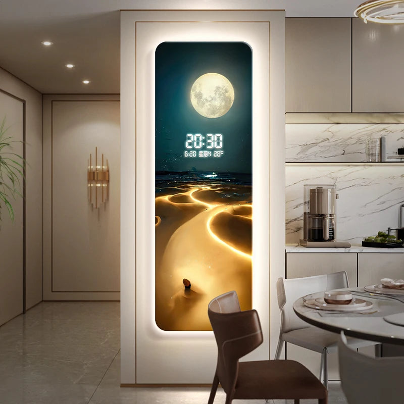 Large Wall Clock - Modern Silent Decorative Clock for Living Room, Kitchen & Gaming Room Home Decor