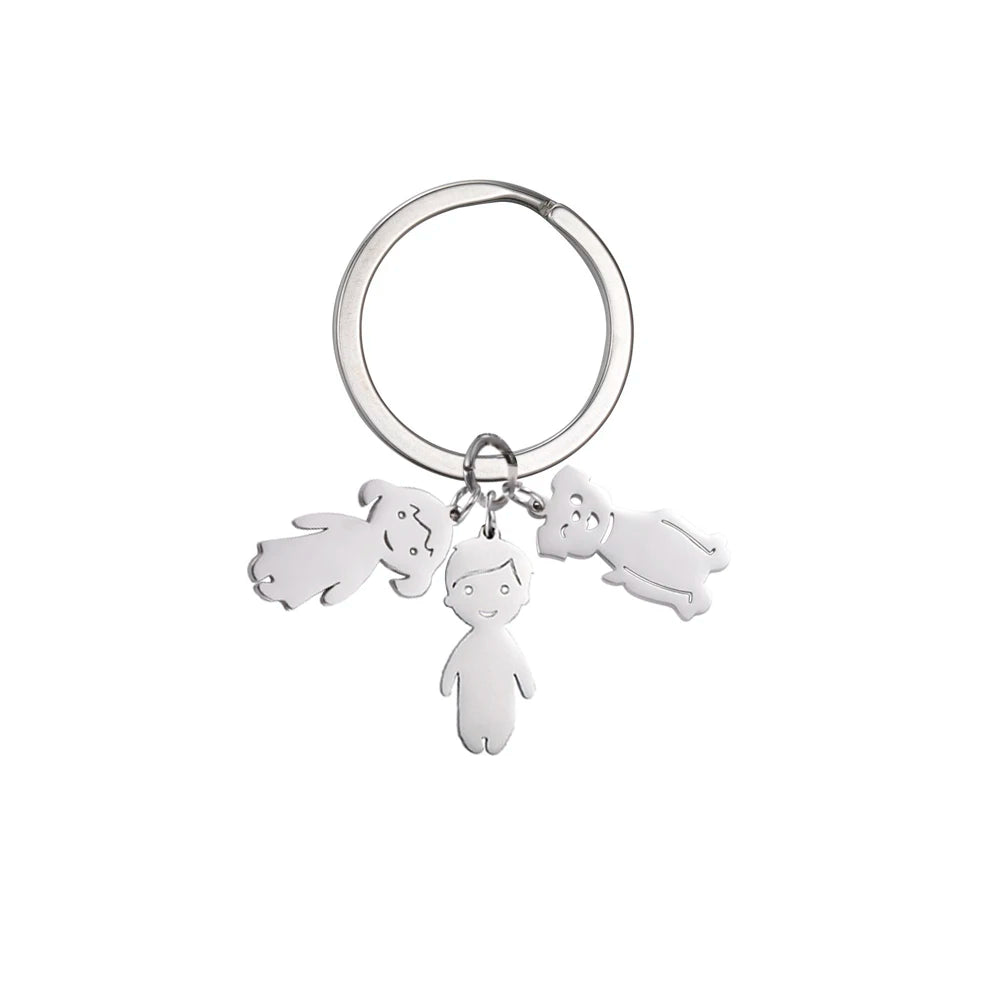 Personalized Kids & Family Keychain – Custom Name Key Chain for Mother’s Day, Couples, Boys, Girls, Pets, Mom, Dad, Baby Gift