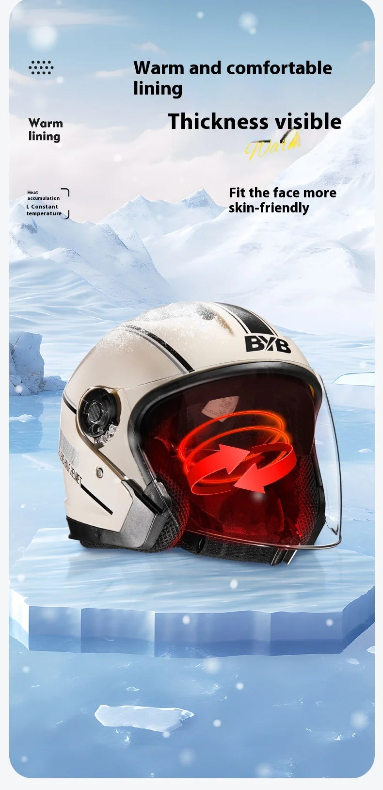 2024 New Motorcycle & Electric Car Helmet – Men’s & Women’s Safety Helmet with Anti-Fog Double Lens, Four Seasons Universal