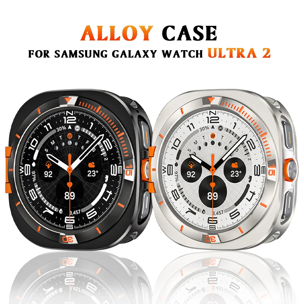 Luxury Metal Protective Case for Samsung Galaxy Watch Ultra 2 - Business-Style Watch Cover for Galaxy Watch Ultra 2026