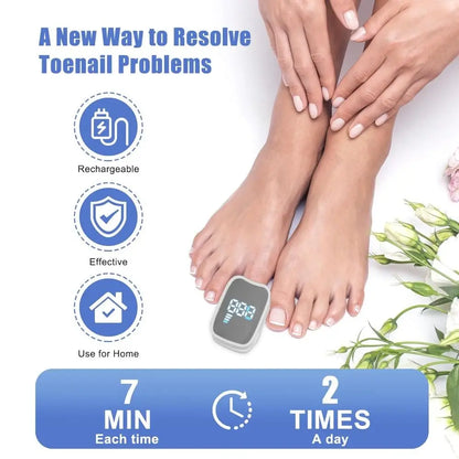 Rechargeable Nail Care LED Light Device - UV-Free Toenail Treatment Lamp for Home Foot Care