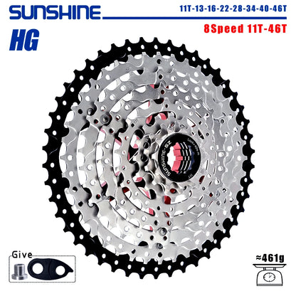 SUNSHINE Bicycle Cassette 8-12 Speed Freewheel - 32T to 52T Sprocket for Shimano/SRAM HG Flywheel
