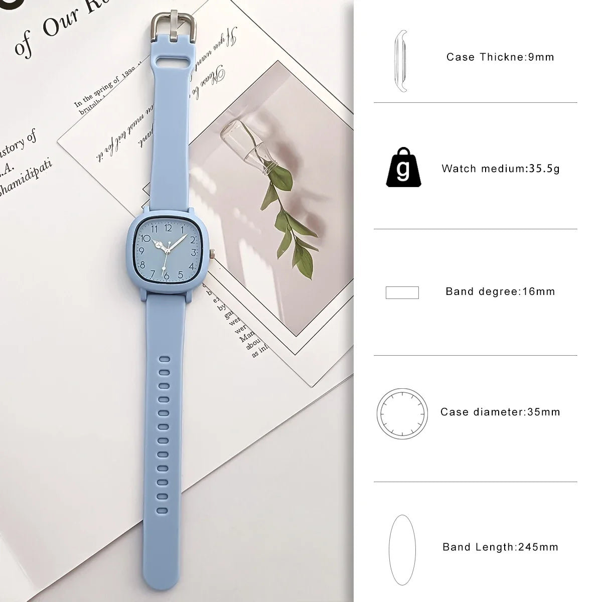 Fashion Women’s Silicone Quartz Watch – Ladies Wristwatch Gift for Christmas & Valentine’s Day