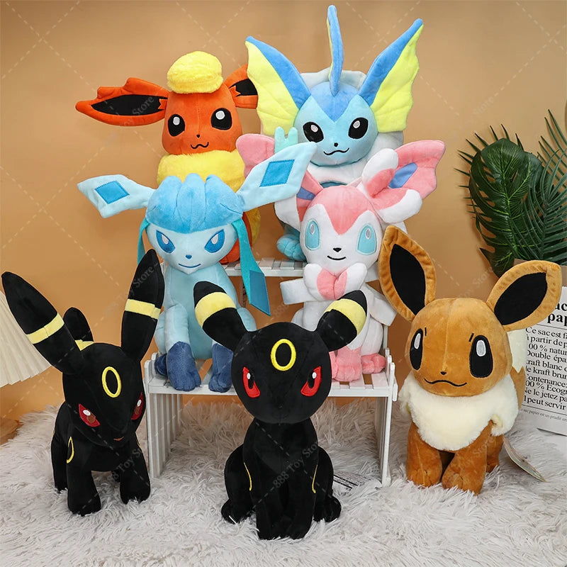 31cm Pokémon Plush – Shiny Umbreon Soft Stuffed Anime Doll | Eevee, Sylveon, Vaporeon, Flareon Collectible Toy