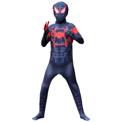 Men's Amazing Spiderman Cosplay Costume – Miles Morales Superhero Zentai Bodysuit Jumpsuit for Boys, Girls, Halloween & Christmas