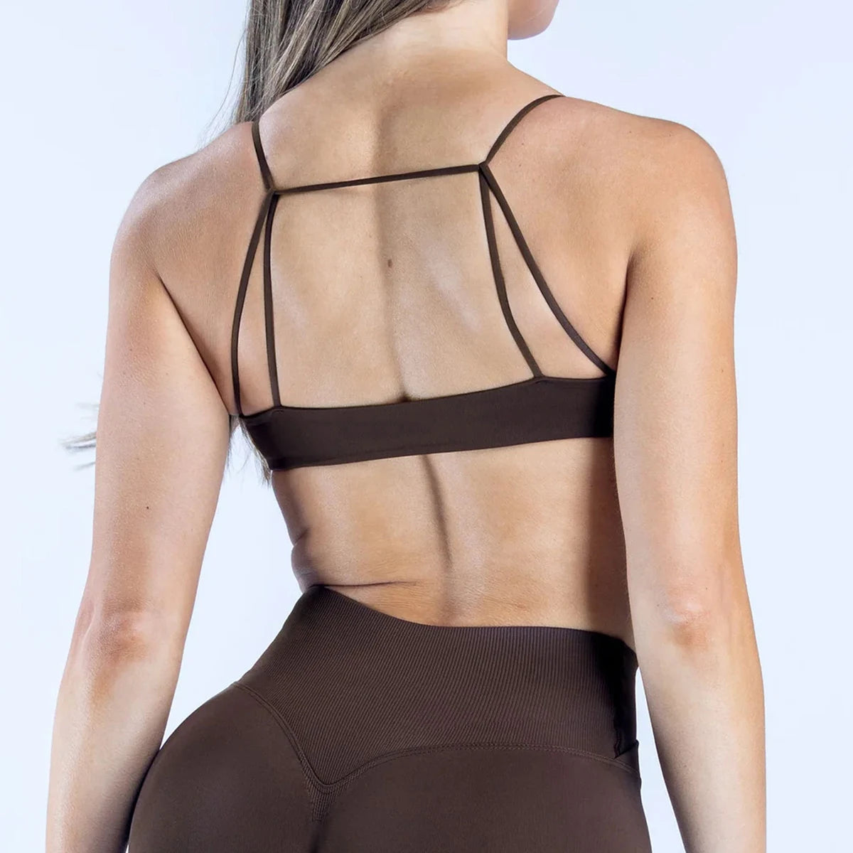 Vision Twist Front Sports Bra - High Support Seamless Women’s Yoga Workout Fitness Bra with Push Up Design