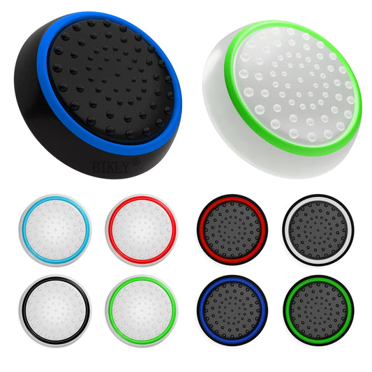 4pcs Luminous Analog Thumb Stick Grip Caps — Controller Covers for PS5, PS4, Xbox 360, Xbox One, Series X & Switch Pro