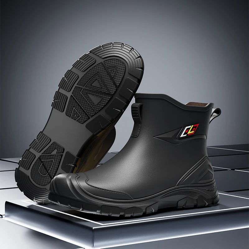 2024 Men's Waterproof Water Boots — Non-Slip Rubber Work Shoes for Outdoor Rain, Camping & Fishing