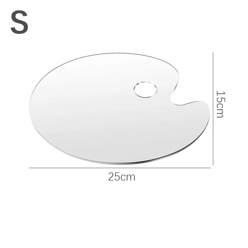 Acrylic Clear Paint Tray – High-Quality Transparent Oval Palette for Gouache & Pigment Painting Supplies