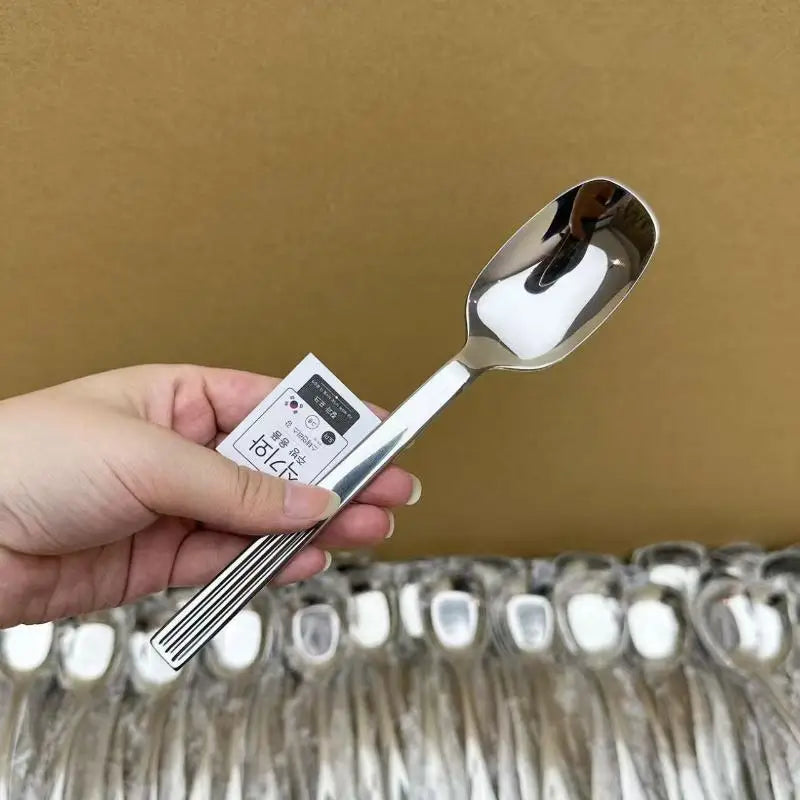 Stainless Steel Hot Pot Spoon - Thickened Long-Handle Soup Ladle for Kitchen & Dining