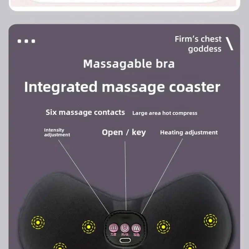 Electric Breast Massager Bra – Adjustable Chest & Back Beauty Massage with Remote