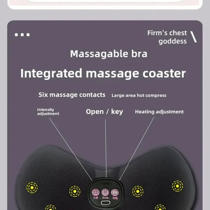 Electric Breast Massager Bra – Adjustable Chest & Back Beauty Massage with Remote