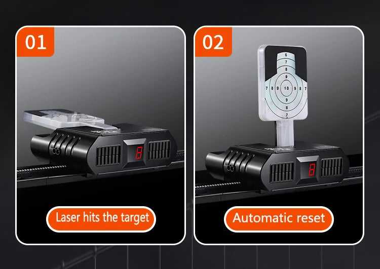 2024 Upgraded Full-Automatic Voice Music Toy Gun with Laser Target & Auto Scorer – Multi-Function Shooting Game