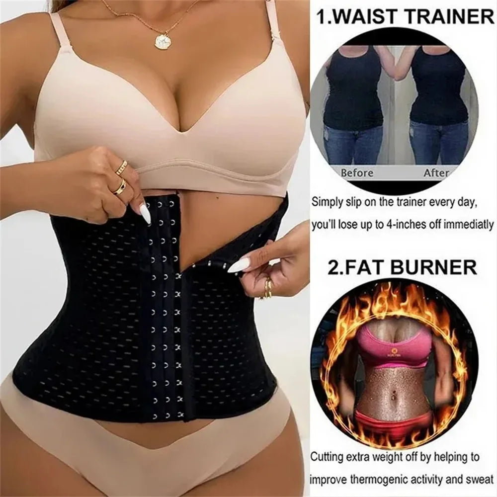Women’s Tummy Slimming Shapewear - Black Belly Band Corset for Postpartum Flat Belly & Shaping Support