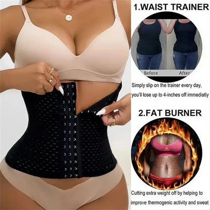 Women’s Tummy Control Shapewear Belt - Black Belly Band for Waist Shaping, Postpartum Support & Smoothing Fit