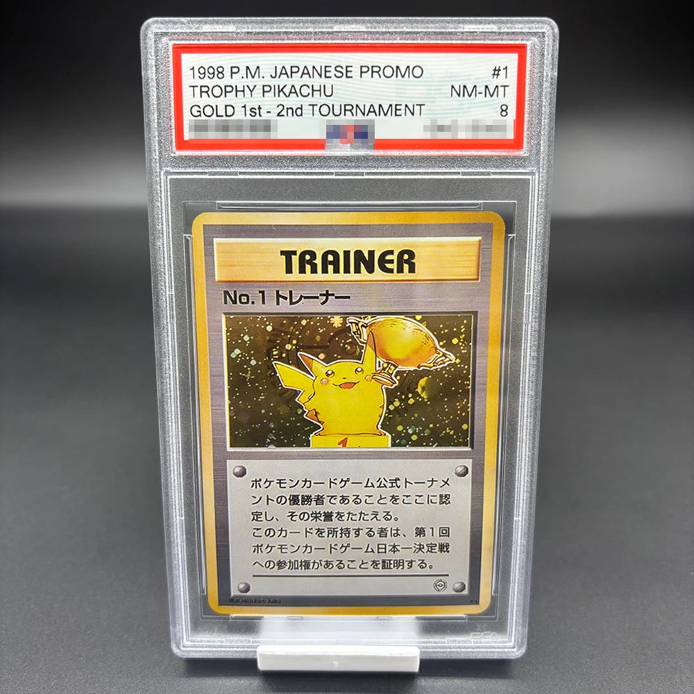 DIY 2023 PTCG Van Gogh Pikachu & Grey Felt Hat Collection Card – 10-Point Rating Anime Game Card Gift Toy