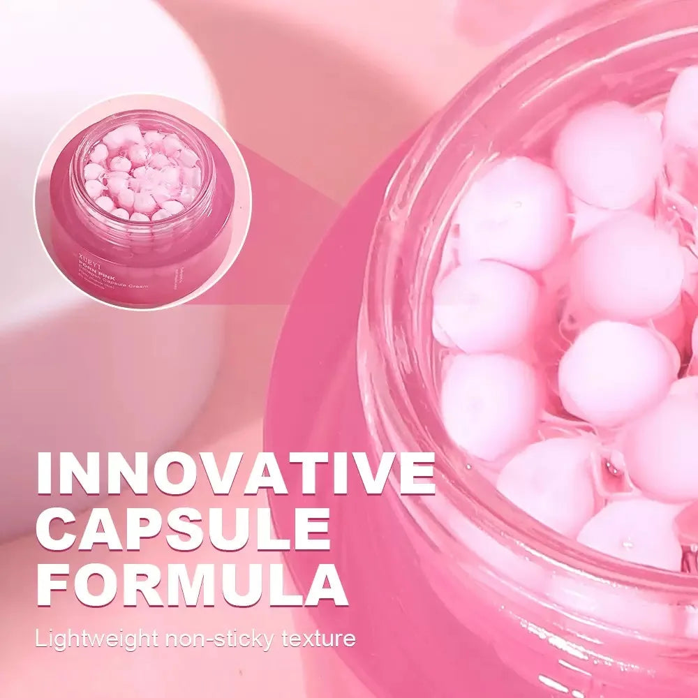 PDRN Pink Collagen Capsule Cream - Niacinamide Lightweight Moisturizer for Uneven Skin Tone and Daily Face Care