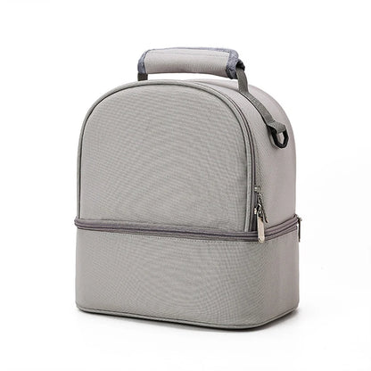 Insulated Double-Layer Mommy Bag — Large Capacity Travel & Picnic Baby Food Handbag