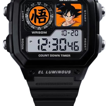 Dragon Ball Goku Digital Sports Watch – Multifunction Waterproof Anime Wristwatch for Men