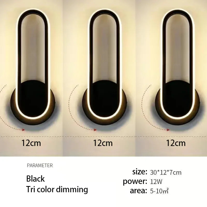 Modern Rotatable LED Wall Light - Indoor Wall Sconce for Bedroom, Stairway, Living Room and Dining Room
