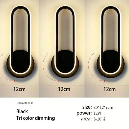 Modern Rotatable LED Wall Light - Indoor Wall Sconce for Bedroom, Stairway, Living Room and Dining Room