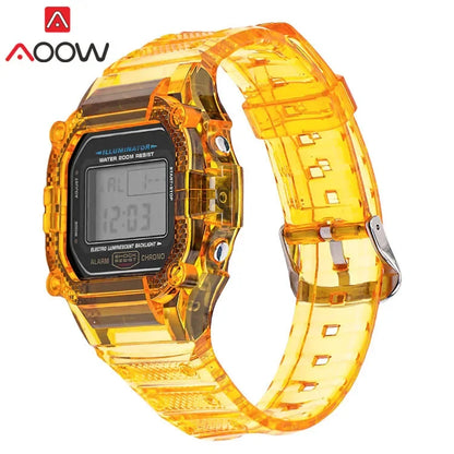Transparent TPU Resin Watch Band and Bezel Kit for Casio G-SHOCK DW-5600 GW-M5610 GLS-5600 - Protective Replacement Strap and Case Set