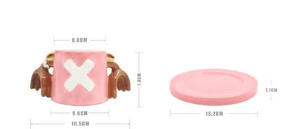 One Piece Anime Ceramic Mug — Chopper, D. Law & Three Brothers Hat Coffee Cup Christmas Gift