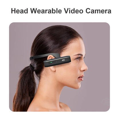 4K 30FPS Head-Mounted WiFi Camera – Wearable Camcorder with 120° Wide-Angle Lens & Anti-Shake