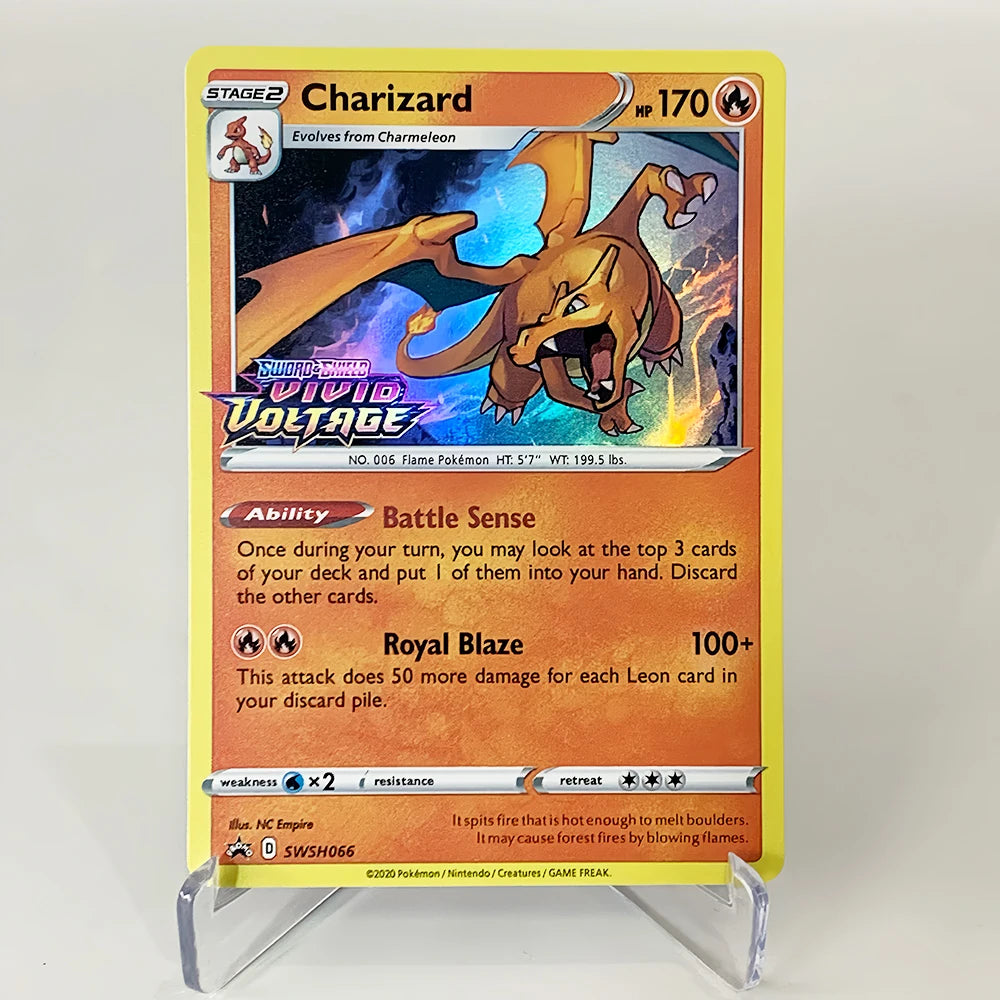 PTCG Charizard V VMAX EX GX Cards - Rare Collectible Battle and Proxy Trading Cards