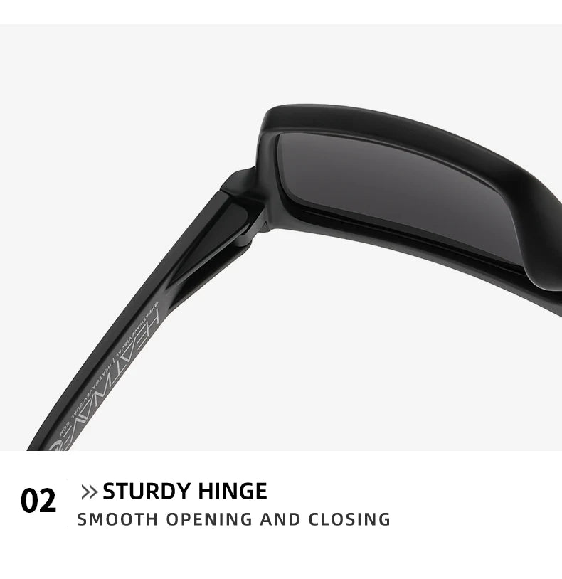 2024 New Heat Wave Luxury Polarized Sunglasses – Square Conjoined Lens, UV400 Protection for Men & Women