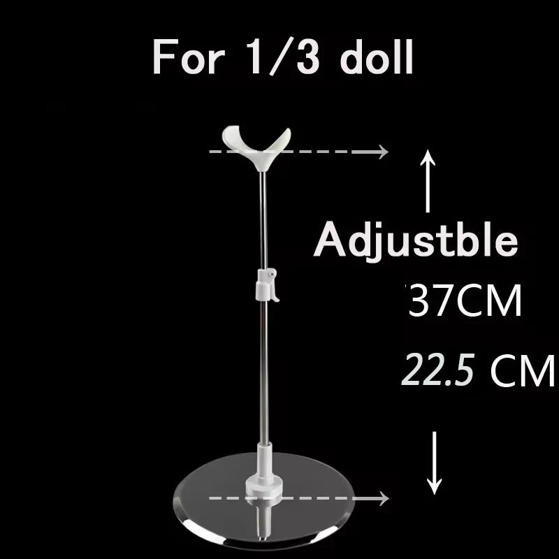 Adjustable Stainless Steel Doll Stand — 1/3, 1/4, 1/6 Universal Display Holder for BJD Dolls