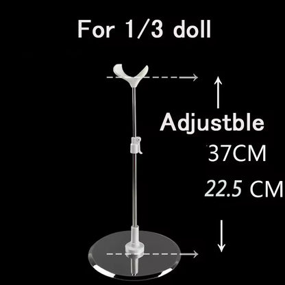 Adjustable Stainless Steel Doll Stand — 1/3, 1/4, 1/6 Universal Display Holder for BJD Dolls