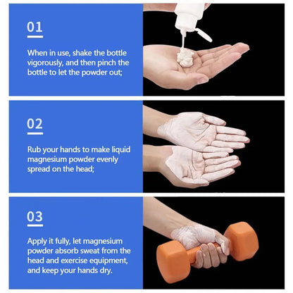Sports Liquid Magnesium Powder – 30/50/100ml Anti-Slip Grip Cream for Fitness, Weightlifting, Pole Dancing & Rock Climbing