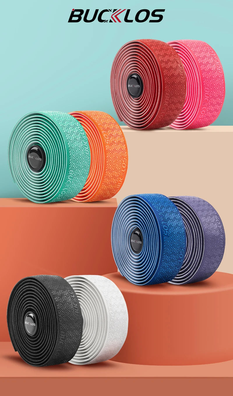 BUCKLOS Road Bike Handlebar Tape – Soft Non-Slip Drop Bar Strap for Gravel, Racing & Speed Bicycles